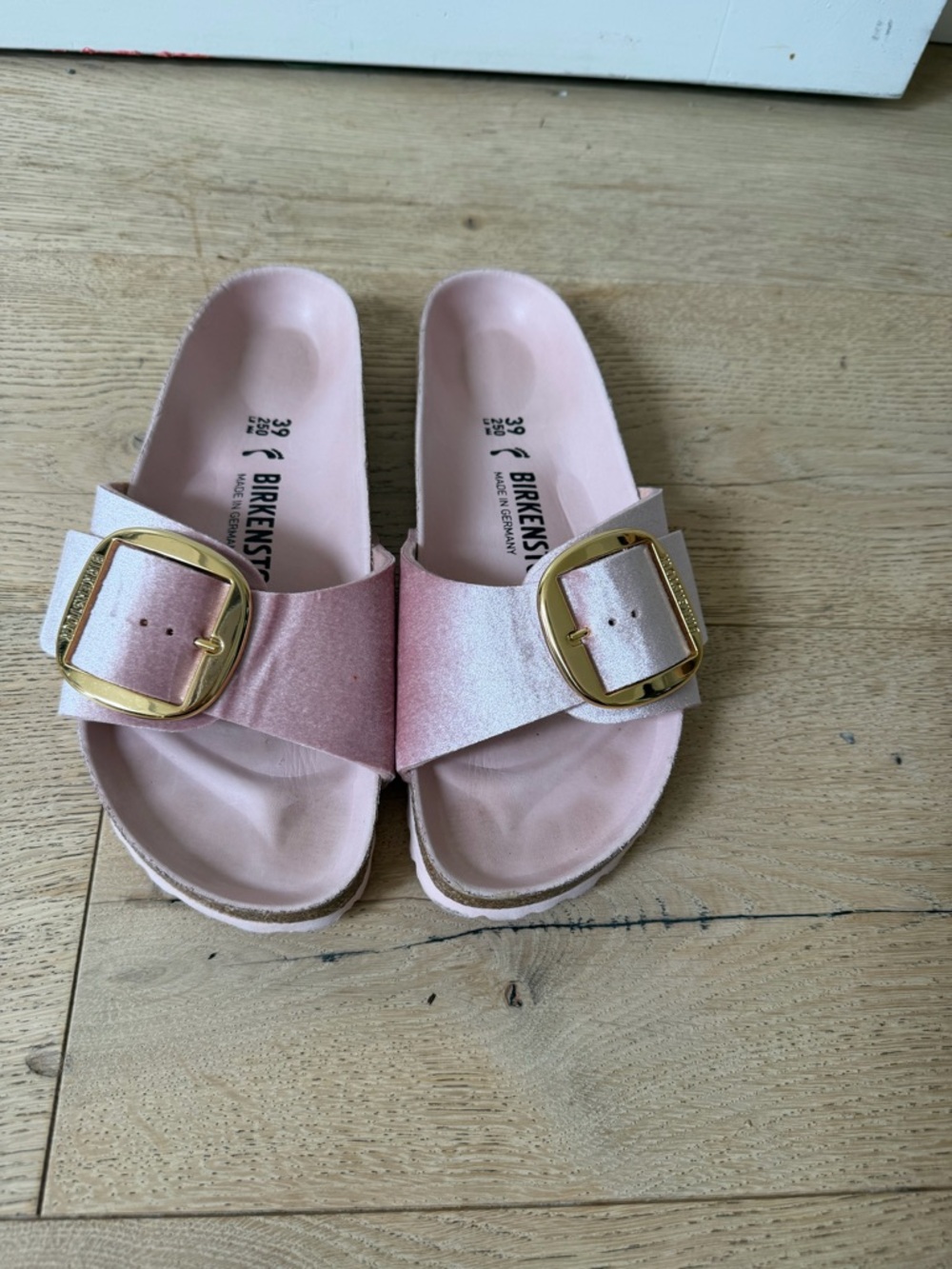 Madrid Big Buckle Velvet Birkenstock Sandals